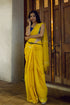 Handwoven Yellow Bengal Jamdani Saree